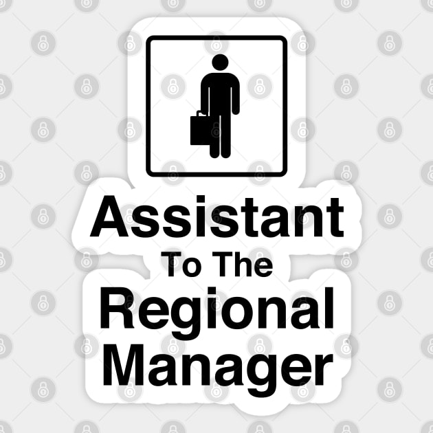The Office - Assistant To the Regional Manager Black Set Sticker by Shinsen Merch